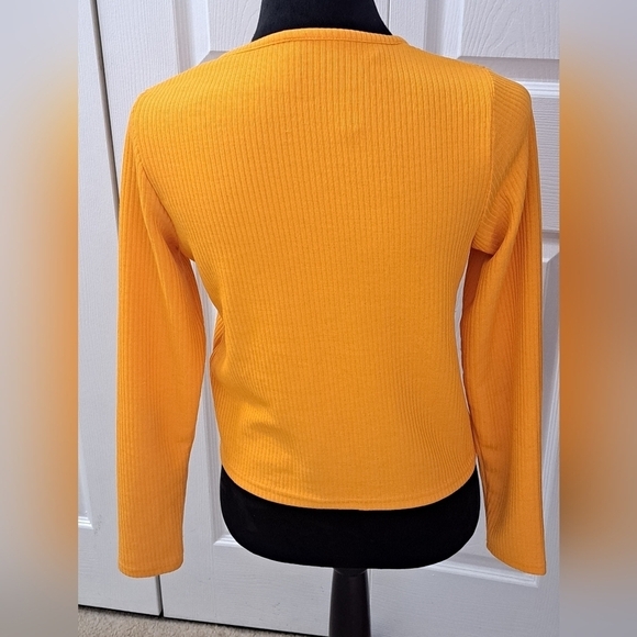 H&M  Orange Tie Front Jeresy Knit    Size M - Picture 3 of 9